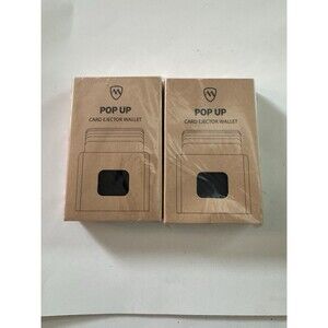 Slim Metal Wallet for Men Minimalist RFID-Blocking Pop-Up Card Holder Lot of 2